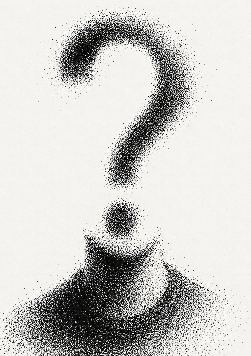 Feeling stuck question mark silhouette